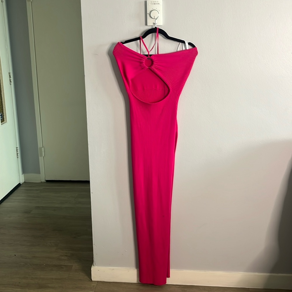 Pink summer maxi dress